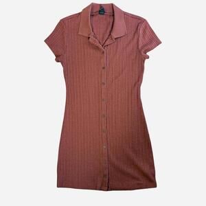 Wild Fable Women's Orange and Brown Dress
